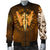 Viking Men's Bomber Jacket Gold Spear Of The God Odin - Gungnir and Two Gold Ravens RLT12 - Wonder Print Shop