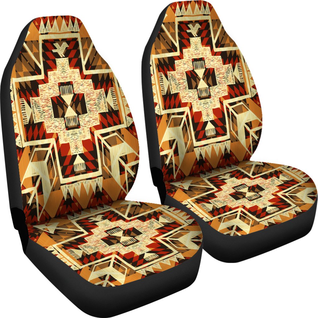 Indigenous Design Yellow Native American Car Seat Covers LT10 - Wonder Print Shop