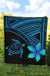 Hawaiian Quilt Hawaii Turtle Plumeria Quilt Blue - Wonder Print Shop