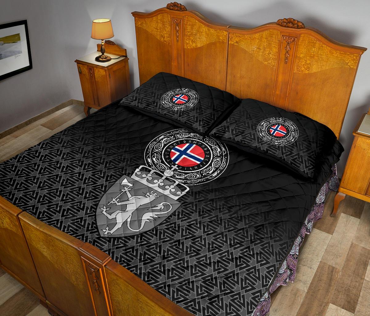 Viking Quilt Bed Set - Norway Coat Of Arms RLT12 - Wonder Print Shop