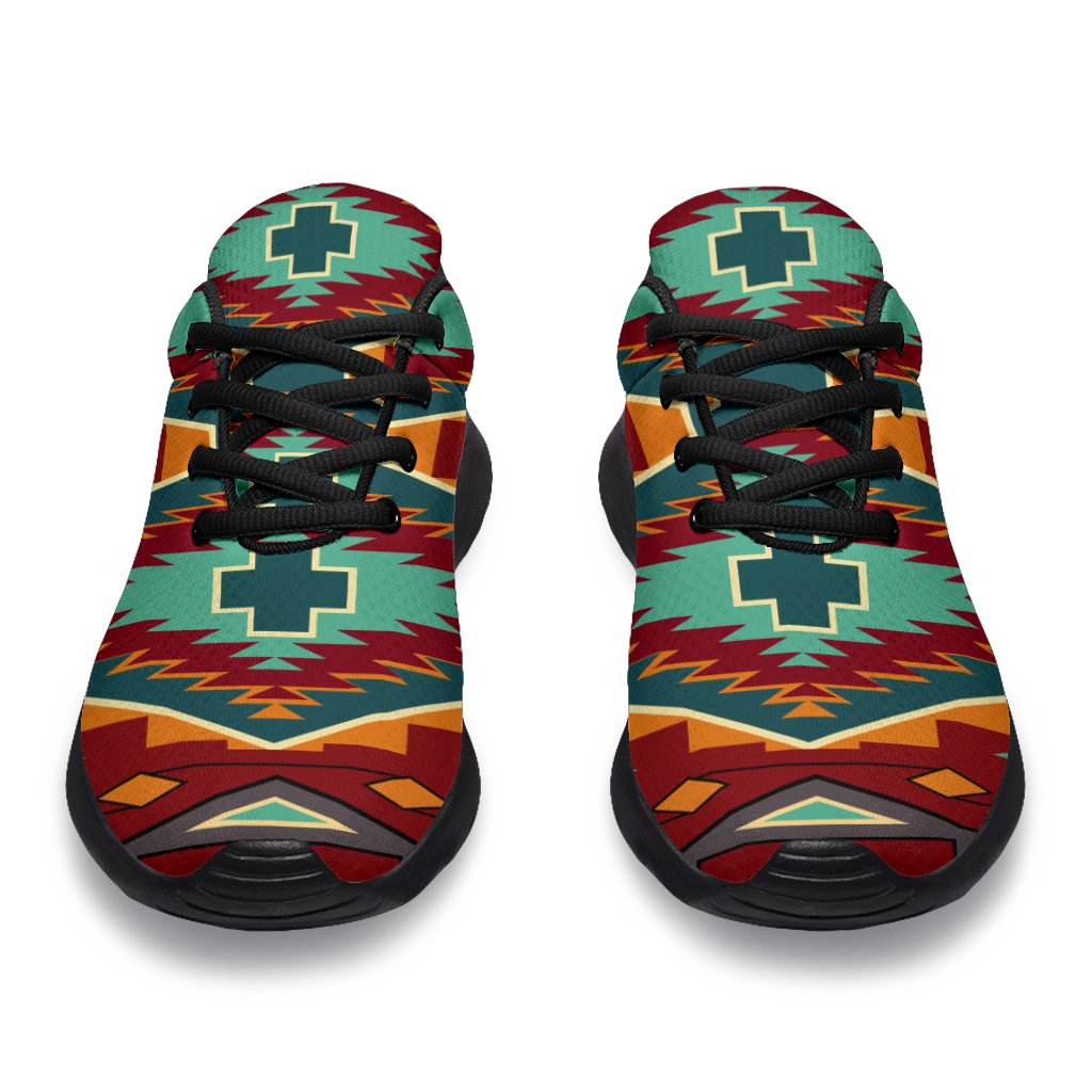 native-american-red-pattern-sport-sneakers