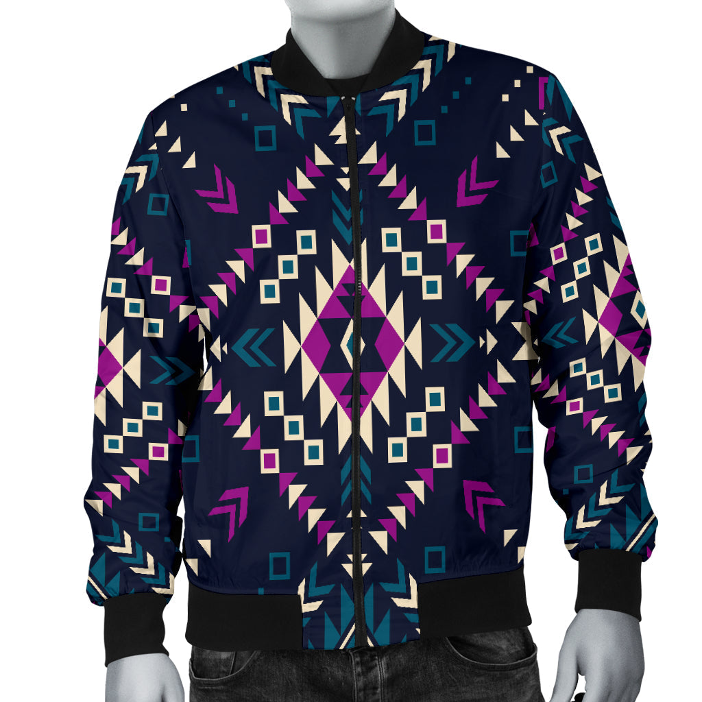 Dark Color Pattern Men's Bomber Jacket LT10 - Wonder Print Shop
