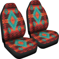 Red Geometric Pattern Car Seat Cover LT10 - Wonder Print Shop