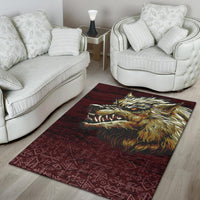 Viking Area Rug Fenrir On The Blood Moon Background RLT12 - Wonder Print Shop