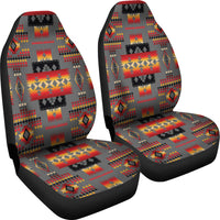 Gray Tribe Pattern Native American Car Seat Covers LT10 - Wonder Print Shop
