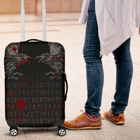 Viking Luggage Cover - Odin Huginn and Muninn Rune Blood RLT12 - Wonder Print Shop