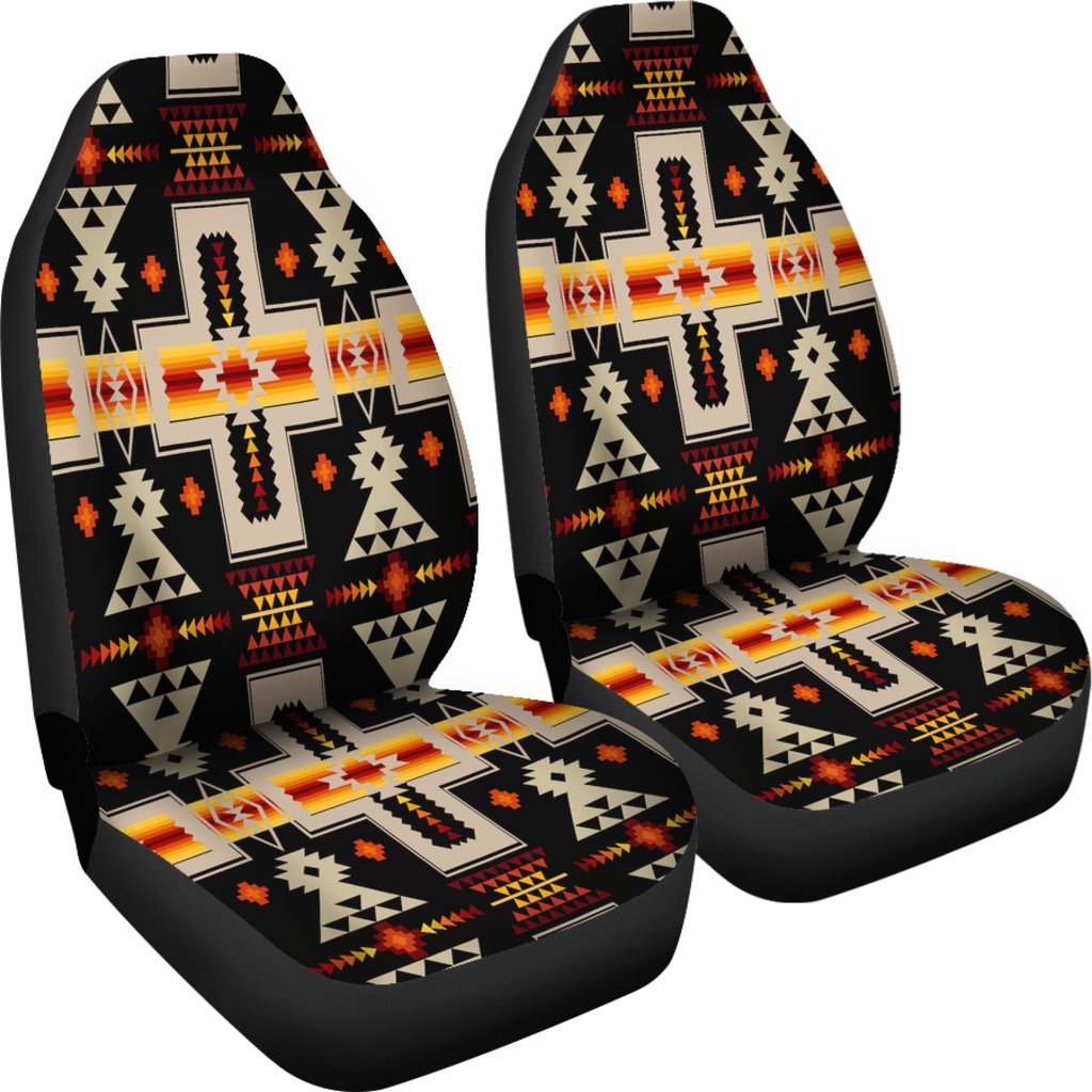 Black Tribe Design Native American Car Seat Covers LT10 - Wonder Print Shop