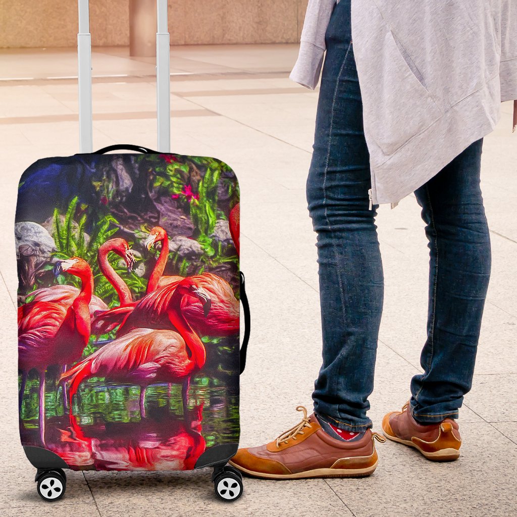 The Bahamas Luggage Covers Flamingo - Wonder Print Shop