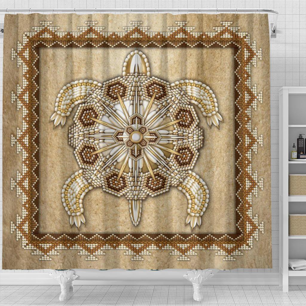 turble-totem-native-american-design-shower-curtain