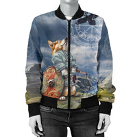 Viking Women's Bomber Jacket, Corgi RLT12 - Wonder Print Shop