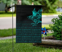 Viking Garden Flag The Raven Of Odin Rune Cyan RLT12 - Wonder Print Shop