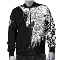 Custom Viking Men's Bomber Jacket Mystical Raven Tattoo Special RLT12 - Wonder Print Shop