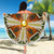 Mandala White Green Native American Design Beach Blanket LT10 - Wonder Print Shop