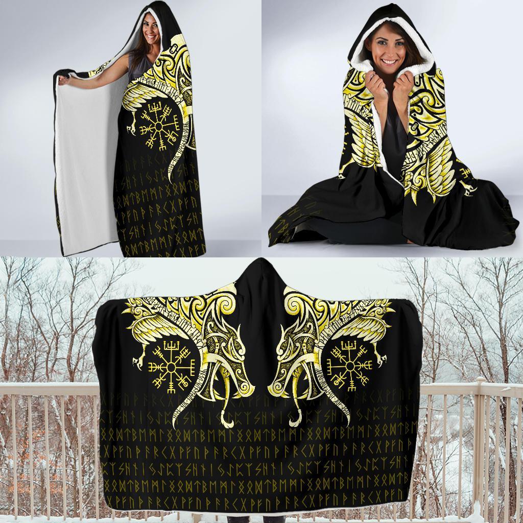 viking-economy-hooded-blanket-fenrir-raven-and-vegvisir-tattoo-yellow