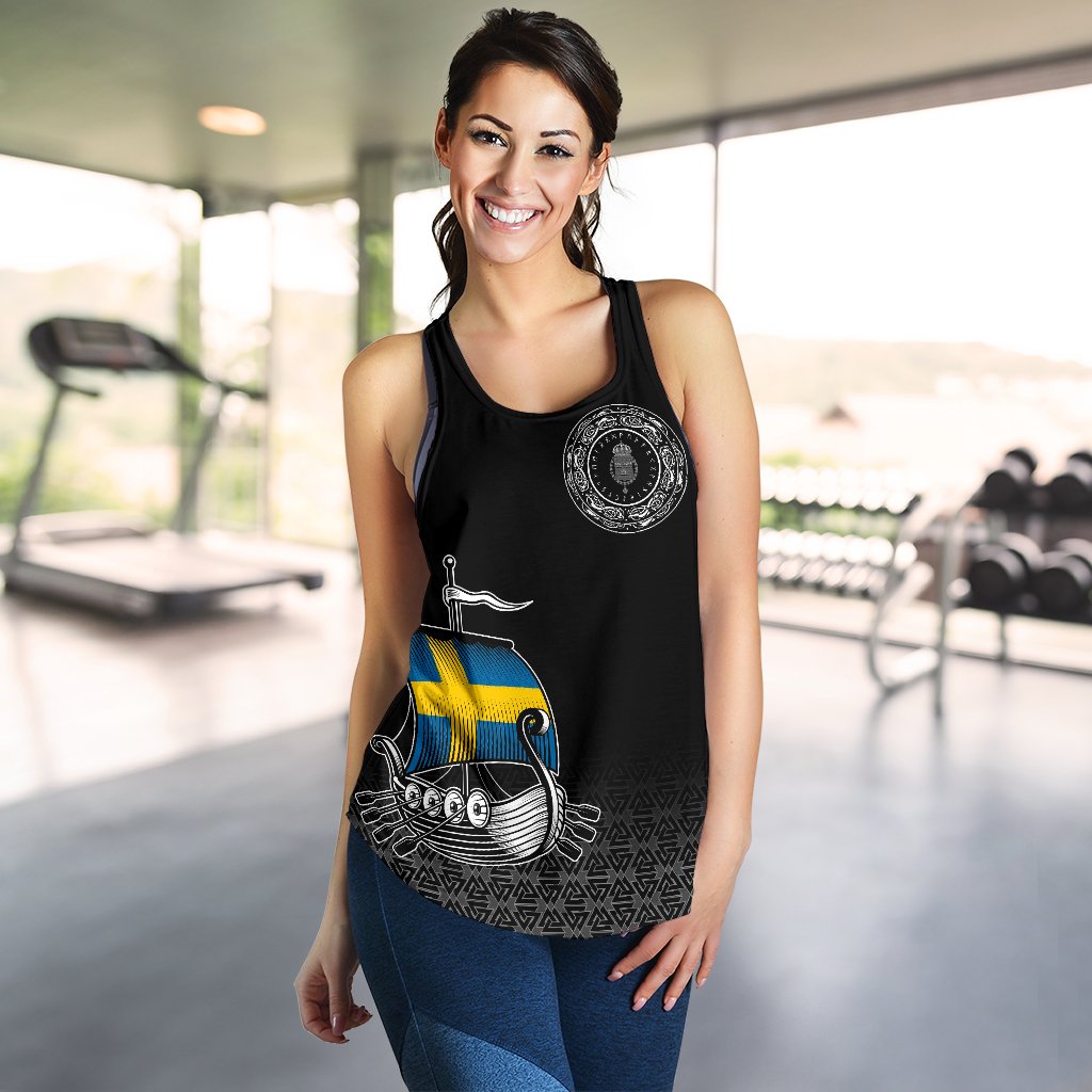 Viking Women's Racerback Tank - Swedish Drakkar RLT12 - Wonder Print Shop
