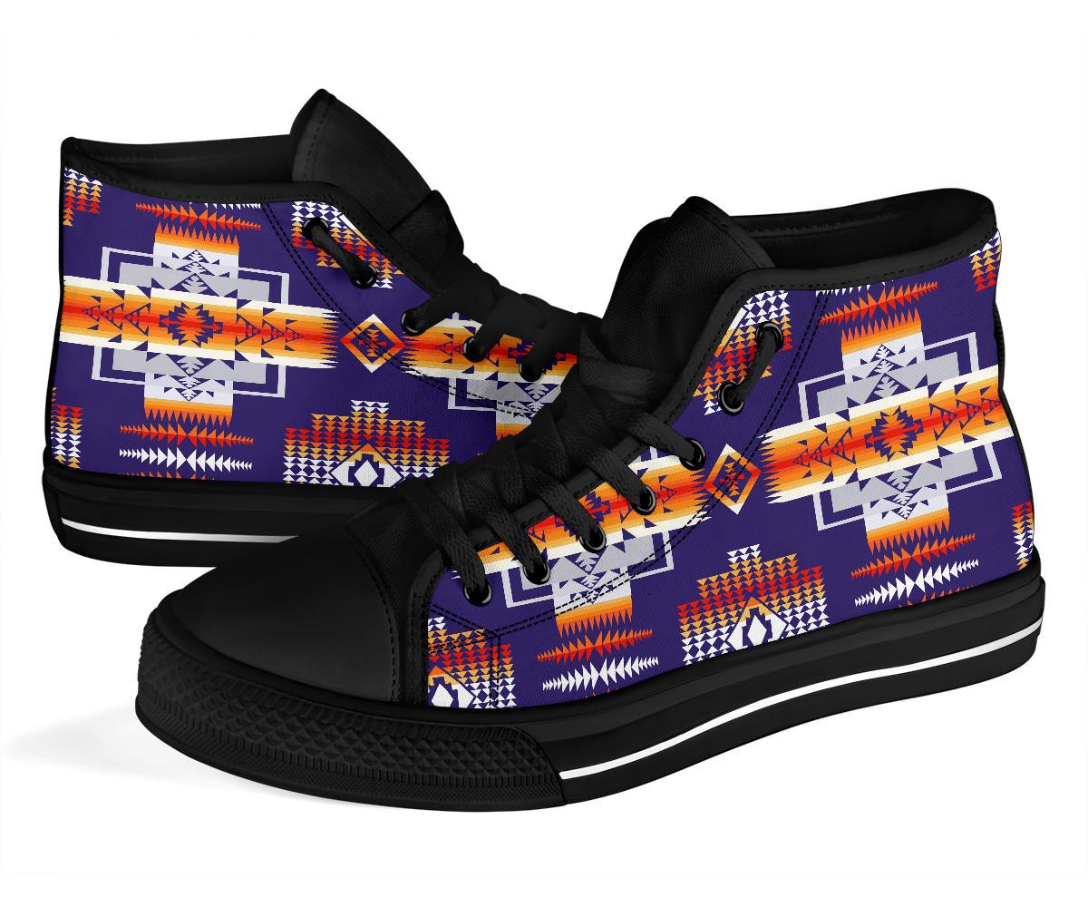 purple-tribal-native-american-high-top-shoes
