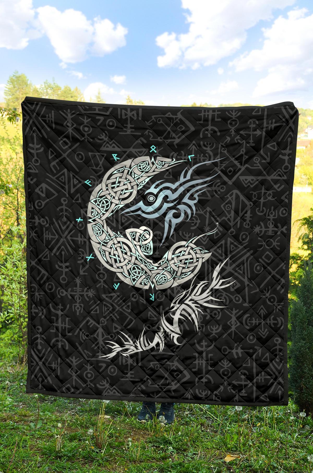 Viking Fenrir Wolf Premium Quilt RLT12 - Wonder Print Shop