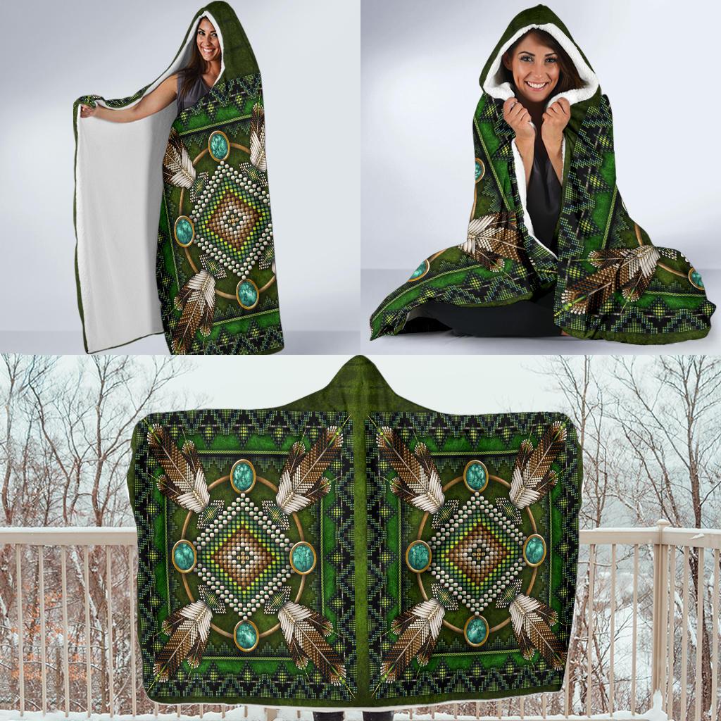 native-american-mandala-pattern-green-hooded-blanket