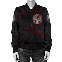 Viking Women's Bomber Jacket - Viking Bear Claws Blood Tattoo RLT12 - Wonder Print Shop
