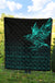 Viking Premium Quilt - The Raven Of Odin Rune Cyan RLT12 - Wonder Print Shop