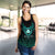 Viking Women's Racerback Tank Three Raven and Valknut Cyan RLT12 - Wonder Print Shop