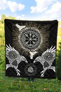 Viking Premium Quilt Raven, Valknut and Vegvisir RLT12 - Wonder Print Shop