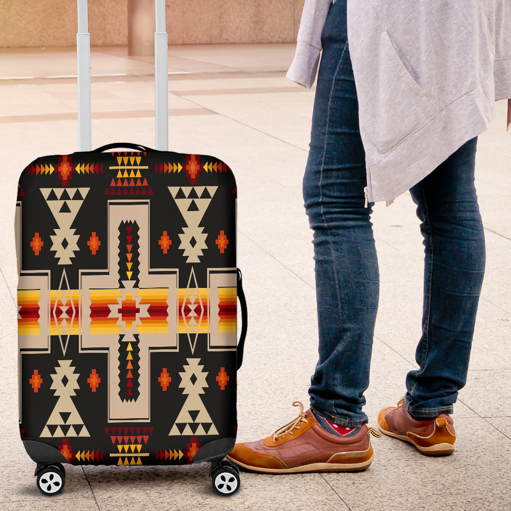Black Tribe Design Native American Luggage Covers LT10 - Wonder Print Shop