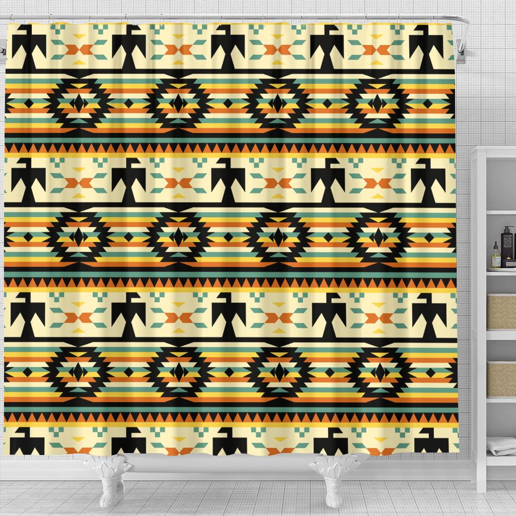 thunderbirds-yellow-native-american-shower-curtain