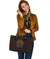 Viking Large Leather Tote Warrior Viking Shield Skull RLT12 - Wonder Print Shop
