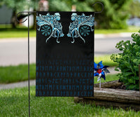 Viking Flag, Fenrir Raven and Vegvisir Tattoo Cyan RLT12 - Wonder Print Shop