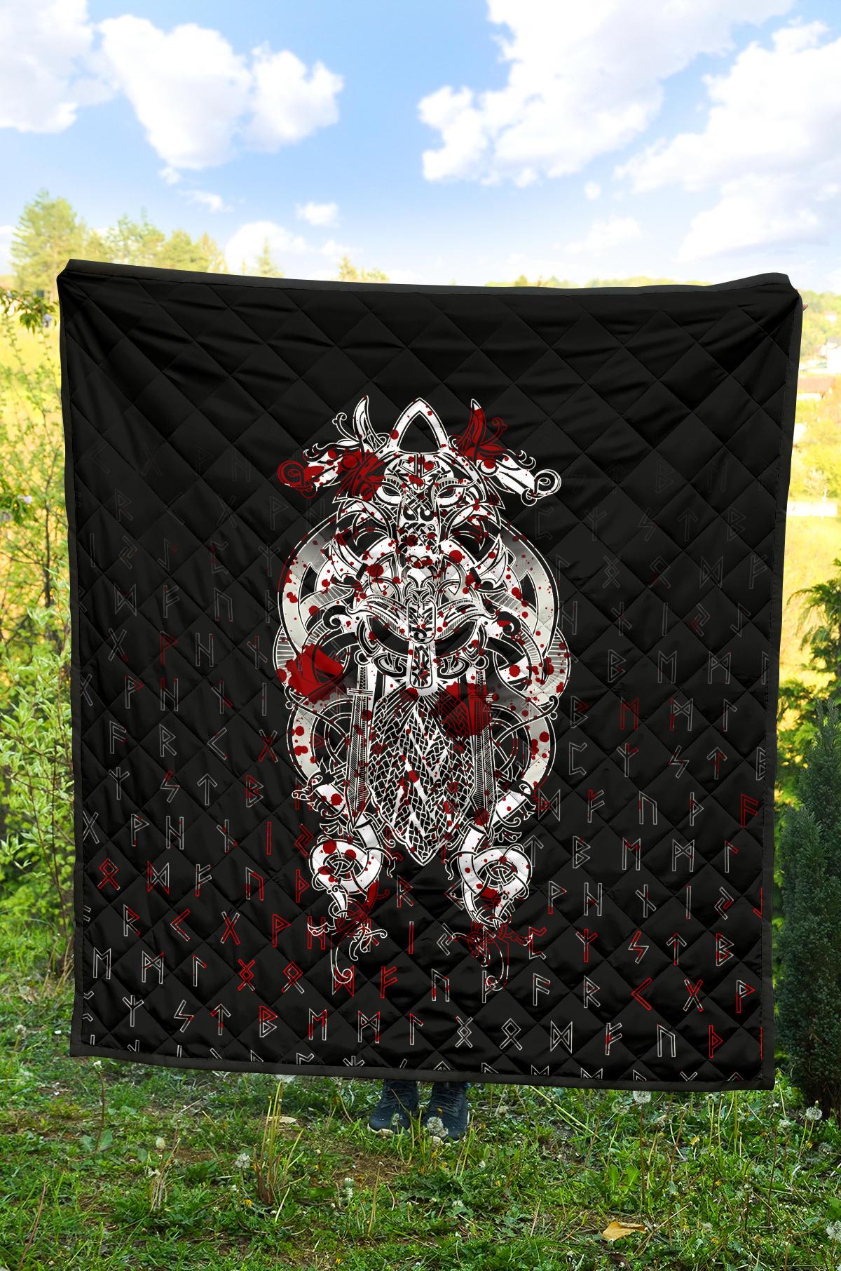 Viking Tyr Tattoo Blood Premium Quilt RLT12 - Wonder Print Shop