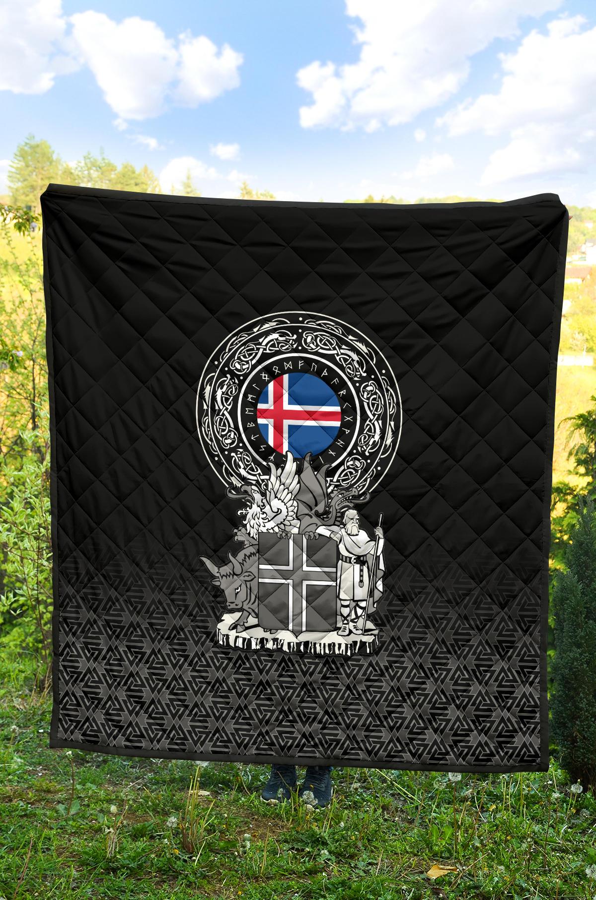 Viking Premium Quilt - Iceland Coat Of Arms RLT12 - Wonder Print Shop