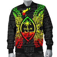 Guam Polynesian Men's Bomber Jacket Map Reggae - Wonder Print Shop