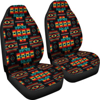 Black Navajo Pattern Native American Car Seat Covers LT10 - Wonder Print Shop