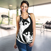 Viking Women's Racerback Tank - Ying Yang Wolf RLT12 - Wonder Print Shop