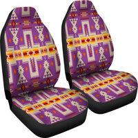 Light Purple Tribe Design Native American Car Seat Covers LT10 - Wonder Print Shop