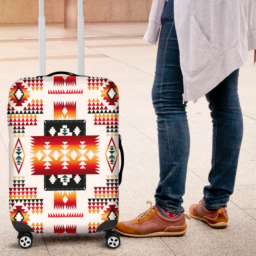 White Tribes Pattern Native American Luggage Covers LT10 - Wonder Print Shop