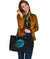 Viking Large Leather Tote Fenrir Wolf Cyan RLT12 - Wonder Print Shop