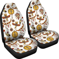 Bison Owl Feather Native American Car Seat Covers LT10 - Wonder Print Shop