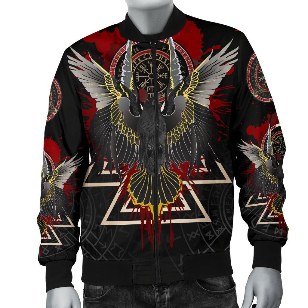 Viking Bomber Jacket Men's Raven Of Odin Special Version RLT12 - Wonder Print Shop