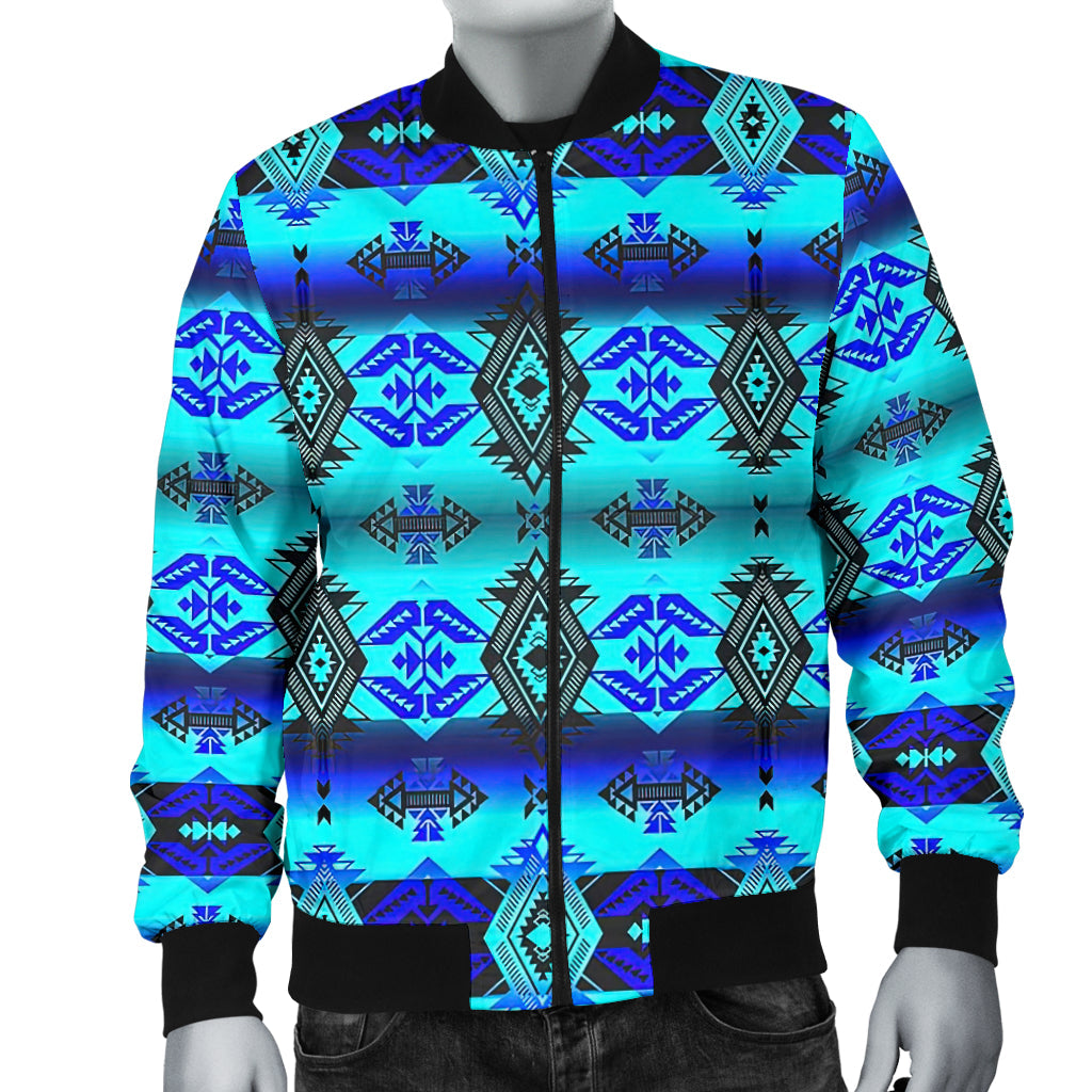 Sovereign Nation Midnight Flat Men's Bomber Jacket LT10 - Wonder Print Shop