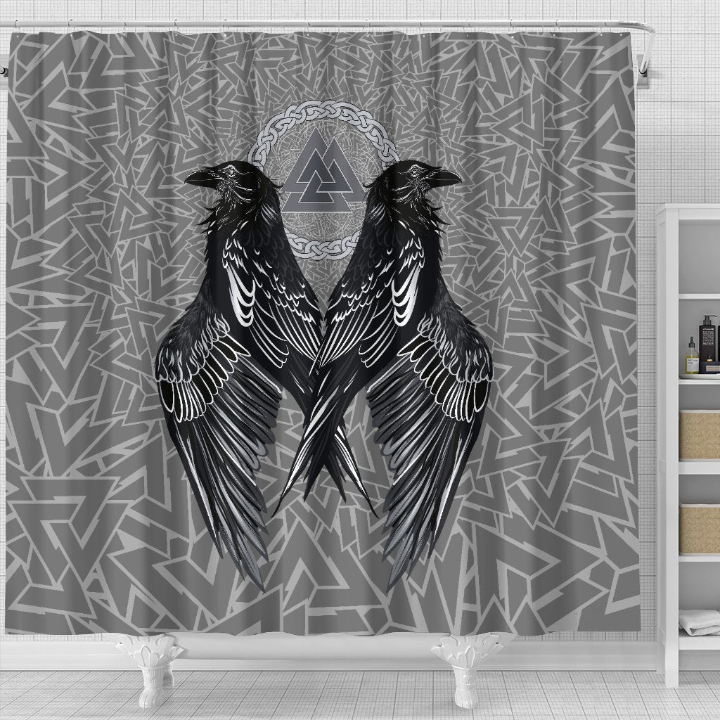 viking-shower-curtain-raven-valknut