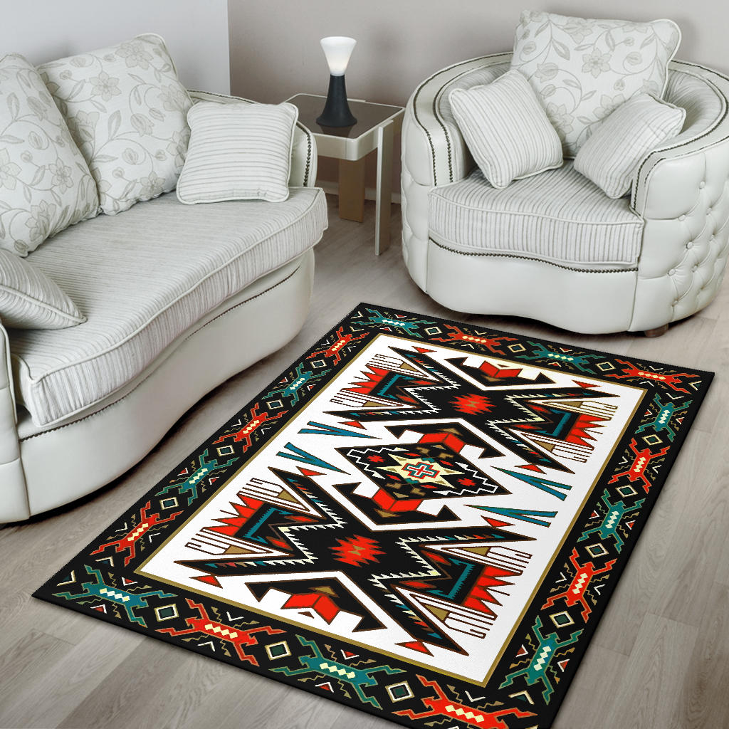 Tribal Colorful Pattern Native American Area Rug LT10 - Wonder Print Shop