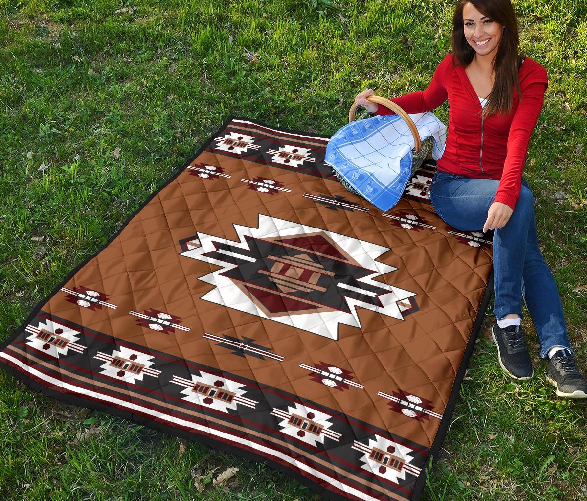 Native Temple Symbol Native American Premium Quilt LT10 - Wonder Print Shop