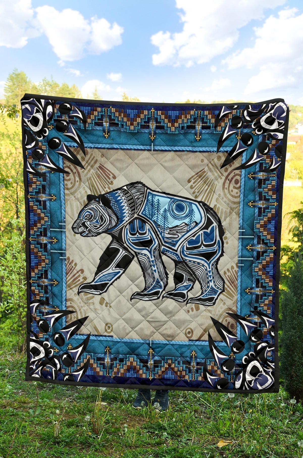 Bear Symbol Native American Premium Quilt LT10 - Wonder Print Shop