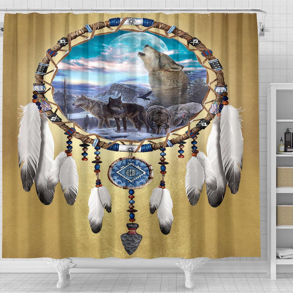 wolf-dreamcatcher-native-american-shower-curtain