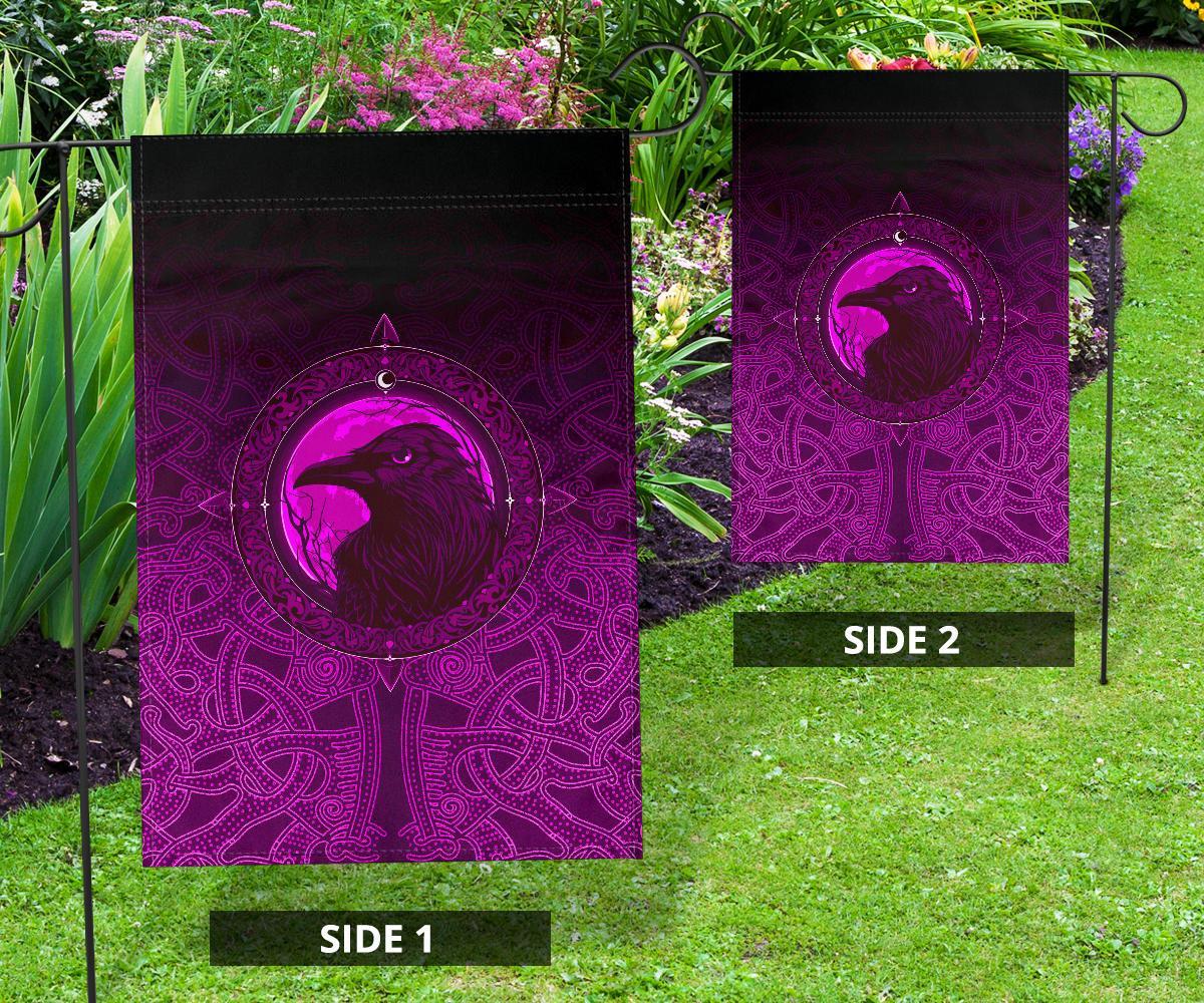 Viking Flag, Ethnic Odin Raven Pink RLT12 - Wonder Print Shop