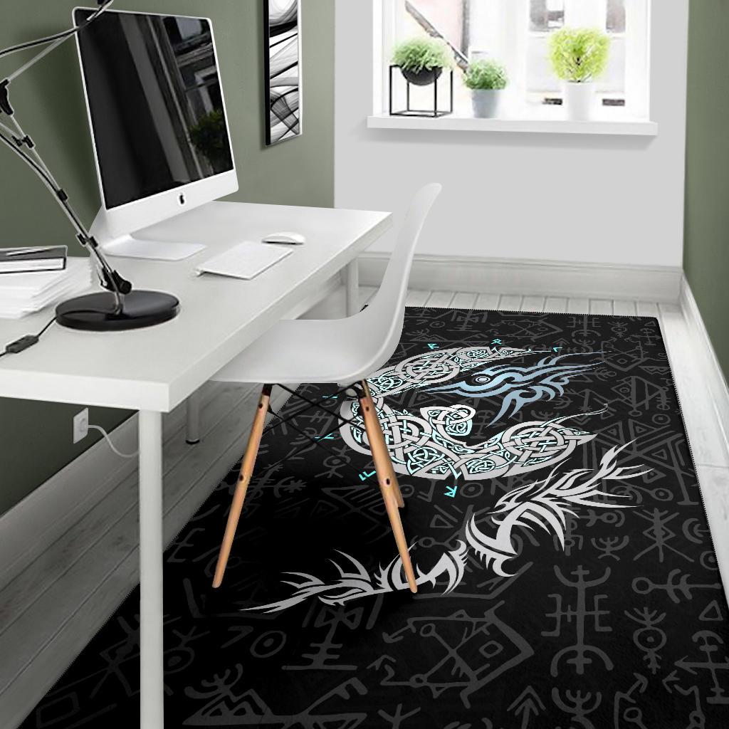 Viking Fenrir Wolf Area Rug RLT12 - Wonder Print Shop
