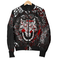 Viking Women's Bomber Jacket - Fenrir Viking Blood 3D RLT12 - Wonder Print Shop
