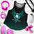 Viking Women's Racerback Tank Three Raven and Valknut Cyan RLT12 - Wonder Print Shop